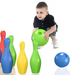 Walmart Linnyunggg Kids 12-Piece Bowling Set with 10 Pins & 2 Balls – Indoor/Outdoor Safe Toy for Ages 3+ offer