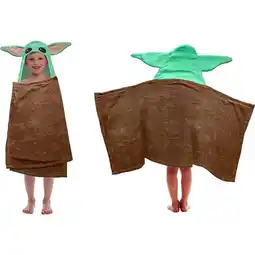 Walmart Kids Star Wars Baby Yoda Hooded Bath Towel Cosplay Towel with Ears offer