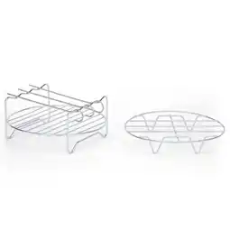 Walmart Collections Etc Multi-Purpose Dishwasher Safe Stainless Steel Air Fryer Racks - Set of 2 offer