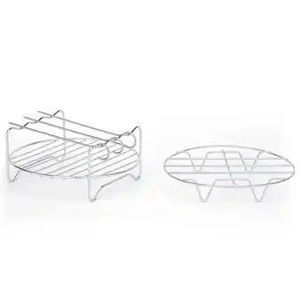 Walmart Collections Etc Multi-Purpose Dishwasher Safe Stainless Steel Air Fryer Racks - Set of 2 offer