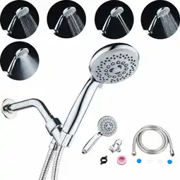 Walmart Inolait Shower Head High Pressure Water Saving 5 Mode Function Spay Handheld Showerheads Set offer