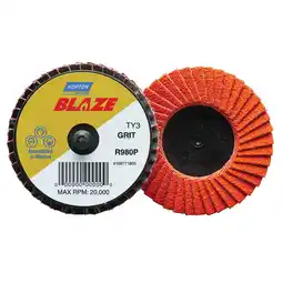 Walmart Norton Abrasives Flap Disc, 2 in Dia, 60 Grit, Type 27 77696090147 offer