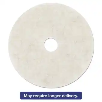 Walmart 3M Burnishing Pad, Natural Blend White Pad 3300, 19', 5/Carton (330019) offer
