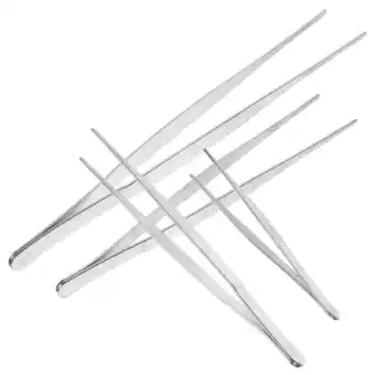 Walmart 4 Pcs Stainless Steel Tweezers Plant Craft Garden Tool Household Gardening for Crafts offer