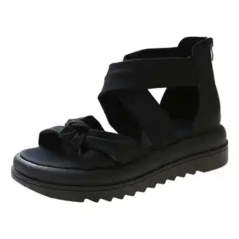 Walmart Cathalem Sandals for Women Beach Sandals for Women: Summer Comfortable Dress Sandal(Black,38) offer