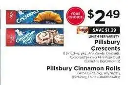 ShopRite Pillsbury Crescents or Cinnamon Rolls offer