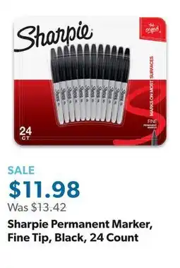 Sam's Club Sharpie Permanent Marker, Fine Tip, Black, 24 Count offer