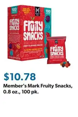 Sam's Club Member's Mark Fruity Snacks, 0.8 oz., 100 pk offer