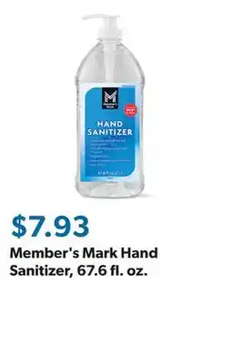 Sam's Club Member's Mark Hand Sanitizer, 67.6 fl. oz offer