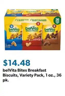 Sam's Club belVita Bites Breakfast Biscuits, Variety Pack, 1 oz., 36 pk offer