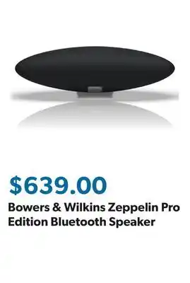 Sam's Club Bowers & Wilkins Zeppelin Pro Edition Bluetooth Speaker offer