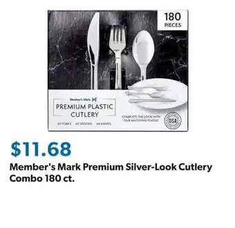 Sam's Club Member's Mark Premium Silver-Look Cutlery Combo 180 ct offer