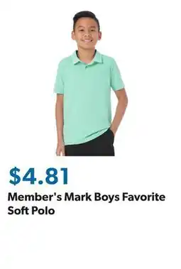 Sam's Club Member's Mark Boys Favorite Soft Polo offer