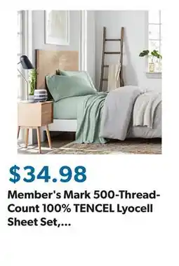 Sam's Club Member's Mark 500-Thread-Count 100% TENCEL Lyocell Sheet Set, Assorted Sizes offer