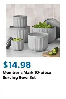 Sam's Club Member's Mark 10-piece Serving Bowl Set offer