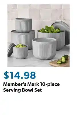 Sam's Club Member's Mark 10-piece Serving Bowl Set offer