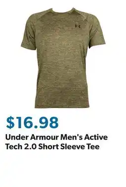 Sam's Club Under Armour Men's Active Tech 2.0 Short Sleeve Tee offer