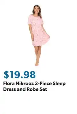 Sam's Club Flora Nikrooz 2-Piece Sleep Dress and Robe Set offer