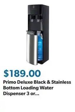 Sam's Club Primo Deluxe Black & Stainless Bottom Loading Water Dispenser 3 or 5 gallon Capacity offer