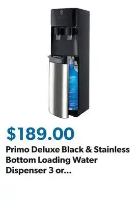 Sam's Club Primo Deluxe Black & Stainless Bottom Loading Water Dispenser 3 or 5 gallon Capacity offer