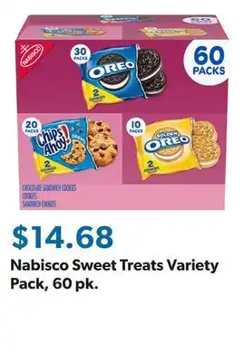 Sam's Club Nabisco Sweet Treats Variety Pack, 60 pk offer