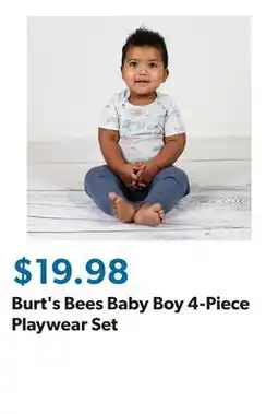Sam's Club Burt's Bees Baby Boy 4-Piece Playwear Set offer