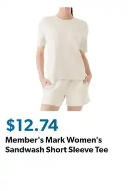 Sam's Club Member's Mark Women's Sandwash Short Sleeve Tee offer