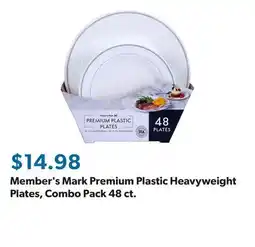 Sam's Club Member's Mark Premium Plastic Heavyweight Plates, Combo Pack 48 ct offer