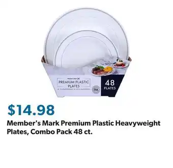 Sam's Club Member's Mark Premium Plastic Heavyweight Plates, Combo Pack 48 ct offer