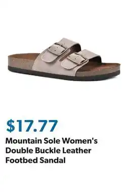 Sam's Club Mountain Sole Women's Double Buckle Leather Footbed Sandal offer