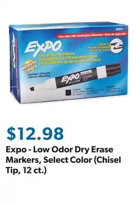 Sam's Club Expo - Low Odor Dry Erase Markers, Select Color (Chisel Tip, 12 ct.) offer
