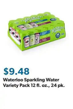 Sam's Club Waterloo Sparkling Water Variety Pack 12 fl. oz., 24 pk offer