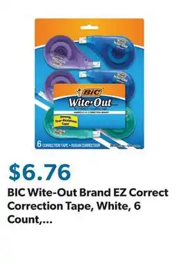 Sam's Club BIC Wite-Out Brand EZ Correct Correction Tape, White, 6 Count, Colors may vary offer