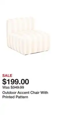 TJ Maxx Outdoor Accent Chair With Printed Pattern offer