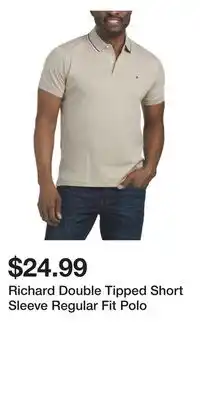 TJ Maxx Richard Double Tipped Short Sleeve Regular Fit Polo offer
