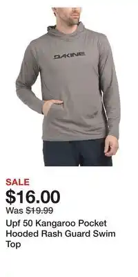 TJ Maxx Upf 50 Kangaroo Pocket Hooded Rash Guard Swim Top offer