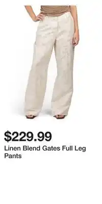 TJ Maxx Linen Blend Gates Full Leg Pants offer