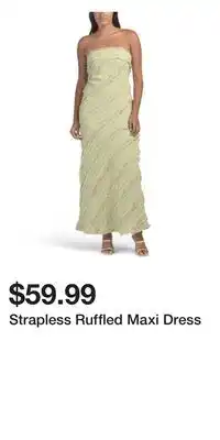 TJ Maxx Strapless Ruffled Maxi Dress offer