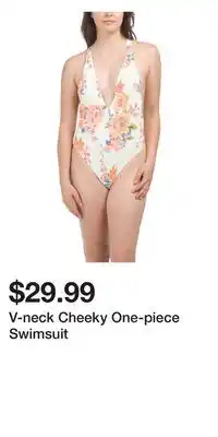 TJ Maxx V-neck Cheeky One-piece Swimsuit offer