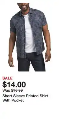 TJ Maxx Short Sleeve Printed Shirt With Pocket offer