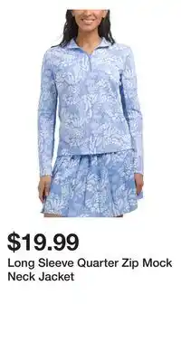 TJ Maxx Long Sleeve Quarter Zip Mock Neck Jacket offer
