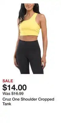 TJ Maxx Cruz One Shoulder Cropped Tank offer