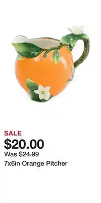 TJ Maxx 7x6in Orange Pitcher offer