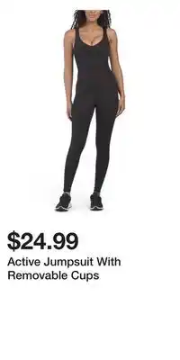 TJ Maxx Active Jumpsuit With Removable Cups offer