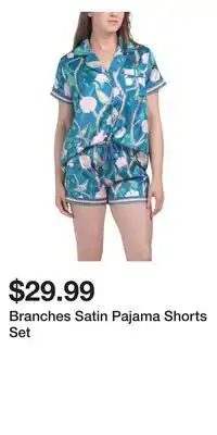 TJ Maxx Branches Satin Pajama Shorts Set offer