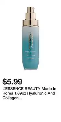 TJ Maxx L'ESSENCE BEAUTY Made In Korea 1.69oz Hyaluronic And Collagen Facial Serum offer