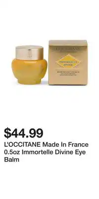 TJ Maxx L'OCCITANE Made In France 0.5oz Immortelle Divine Eye Balm offer