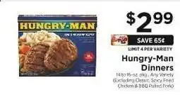 ShopRite Hungry-man Dinners offer