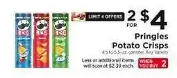 ShopRite Pringles Potato Crisps offer