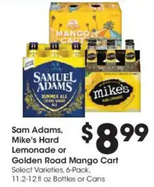 Kroger Sam adams, mike's hard lemonade or golden road mango cart offer